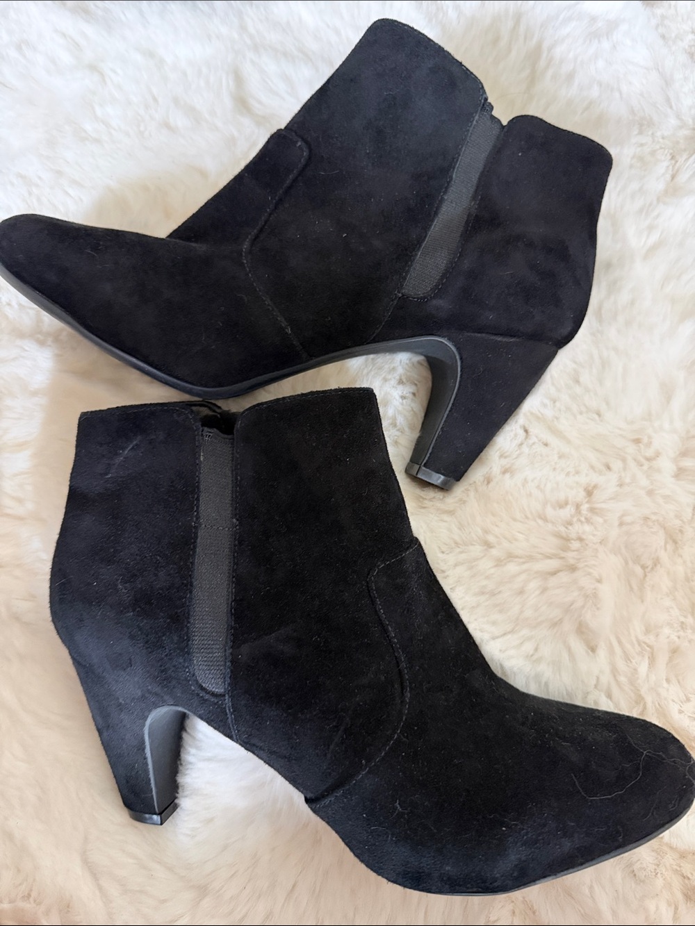 Easy Spirit Black Suede Ankle Boots for Women